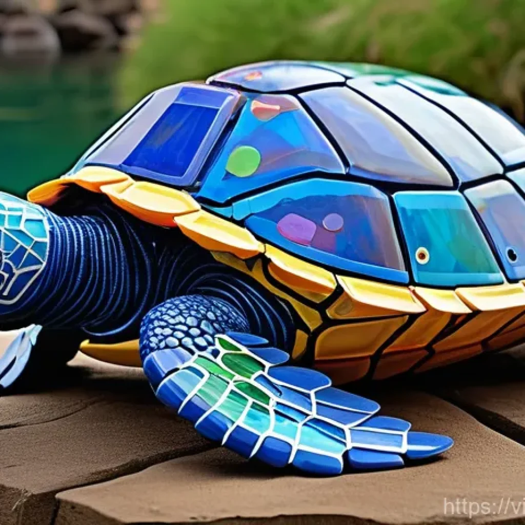 생태 미술의 글로벌 사례 연구 - Ocean Guardian Sculpture from Upcycled Waste**
A majestic, large-scale sculpture of a sea turtle, a...