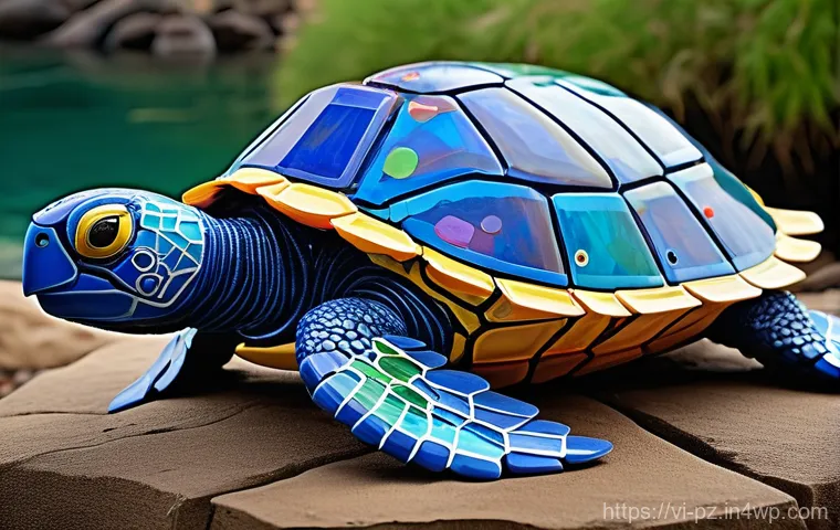 생태 미술의 글로벌 사례 연구 - Ocean Guardian Sculpture from Upcycled Waste**
A majestic, large-scale sculpture of a sea turtle, a...